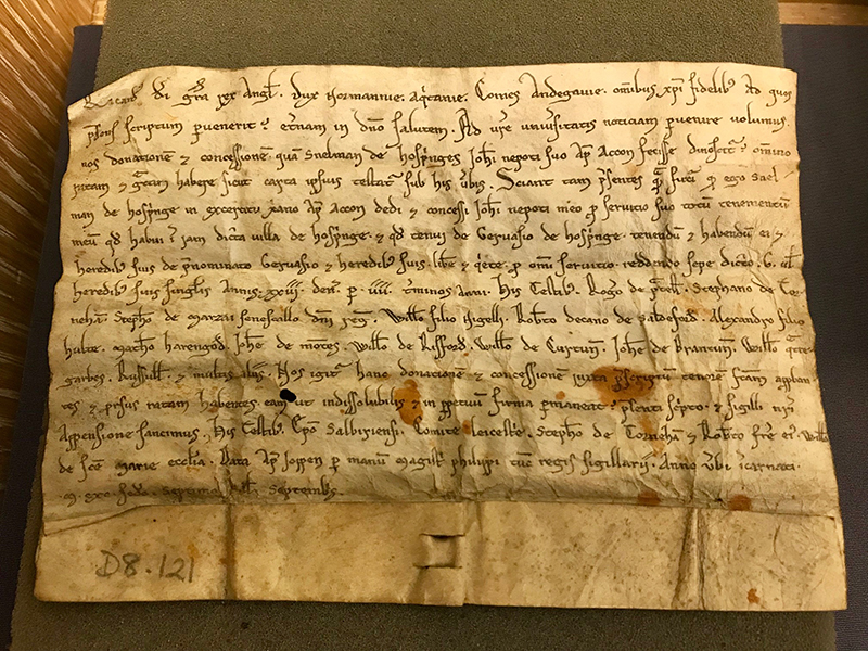 Confirmation to John de Ospringe of a grant, Richard I while on crusade at Acre and witnessed at Joppa, 1192