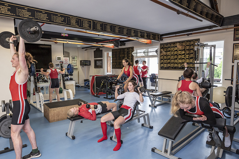 LMBC members work out in the Boathouse gym