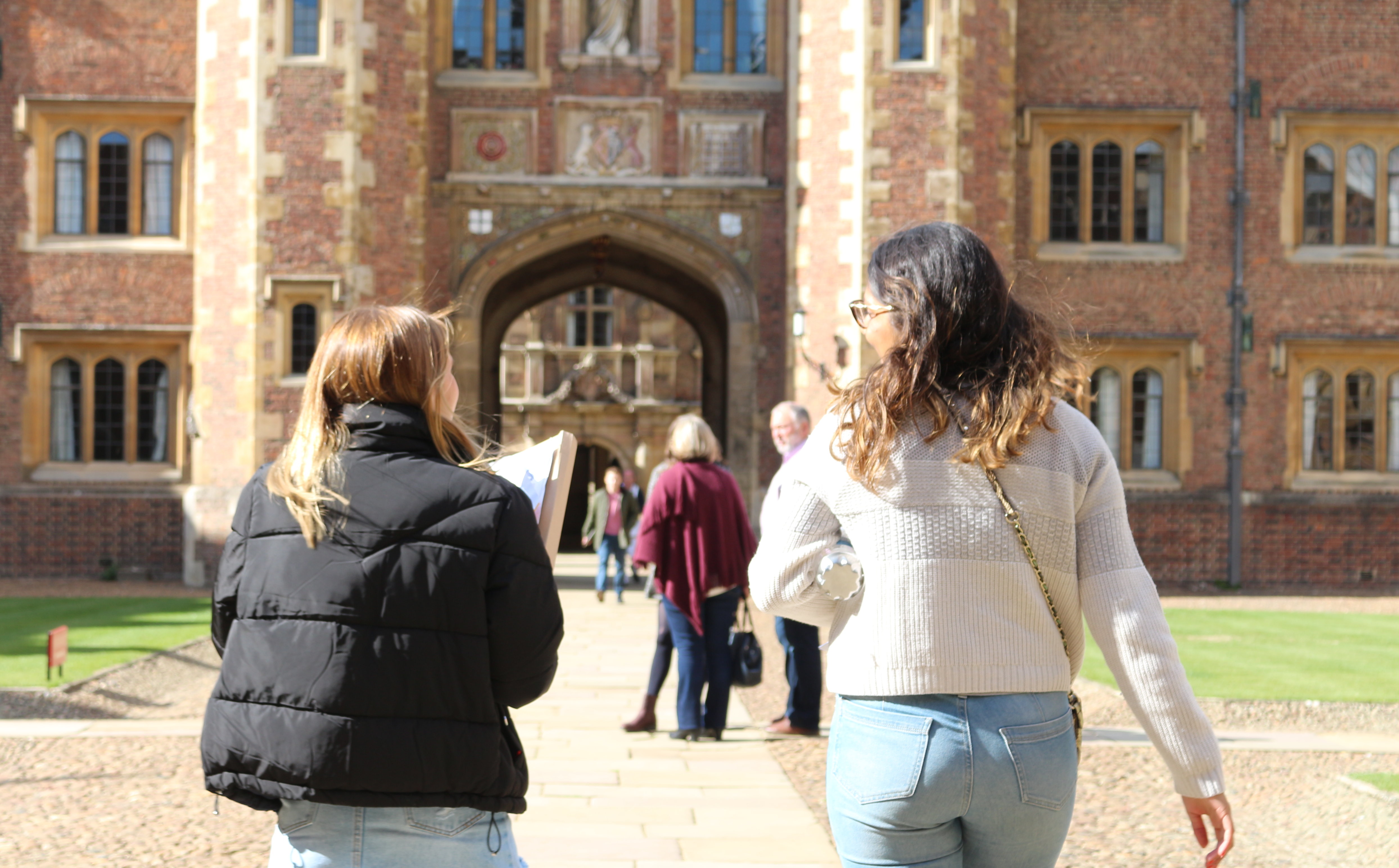 Students walking